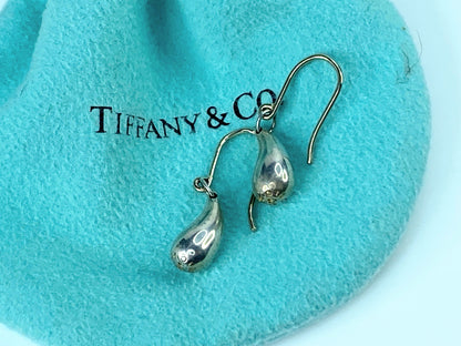 Tiffany & Co Sterling Silver Elsa Peretti Teardrop Earrings 3.9g JR9702