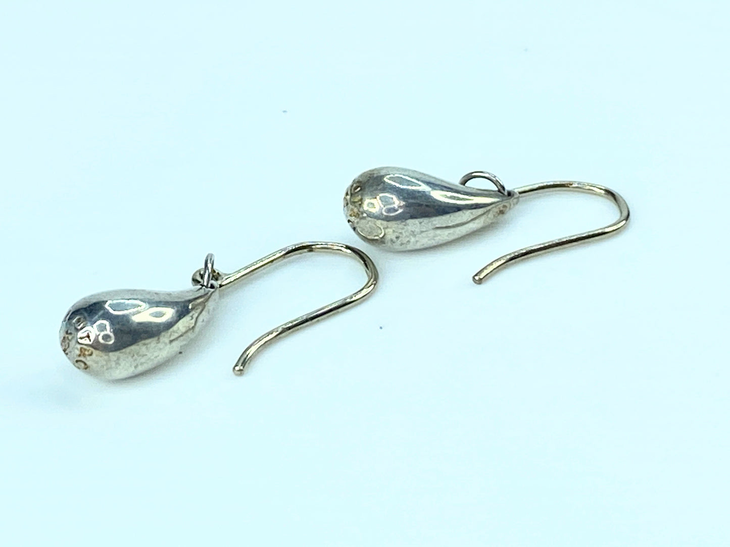 Tiffany & Co Sterling Silver Elsa Peretti Teardrop Earrings 3.9g JR9702