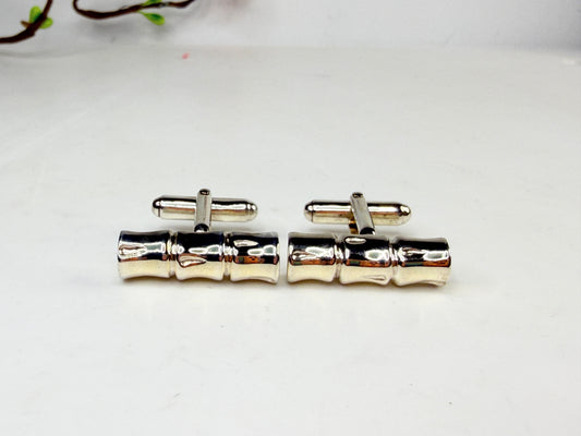 Tiffany & Co Elsa Peretti Bamboo Sterling Silver Cufflinks SS234