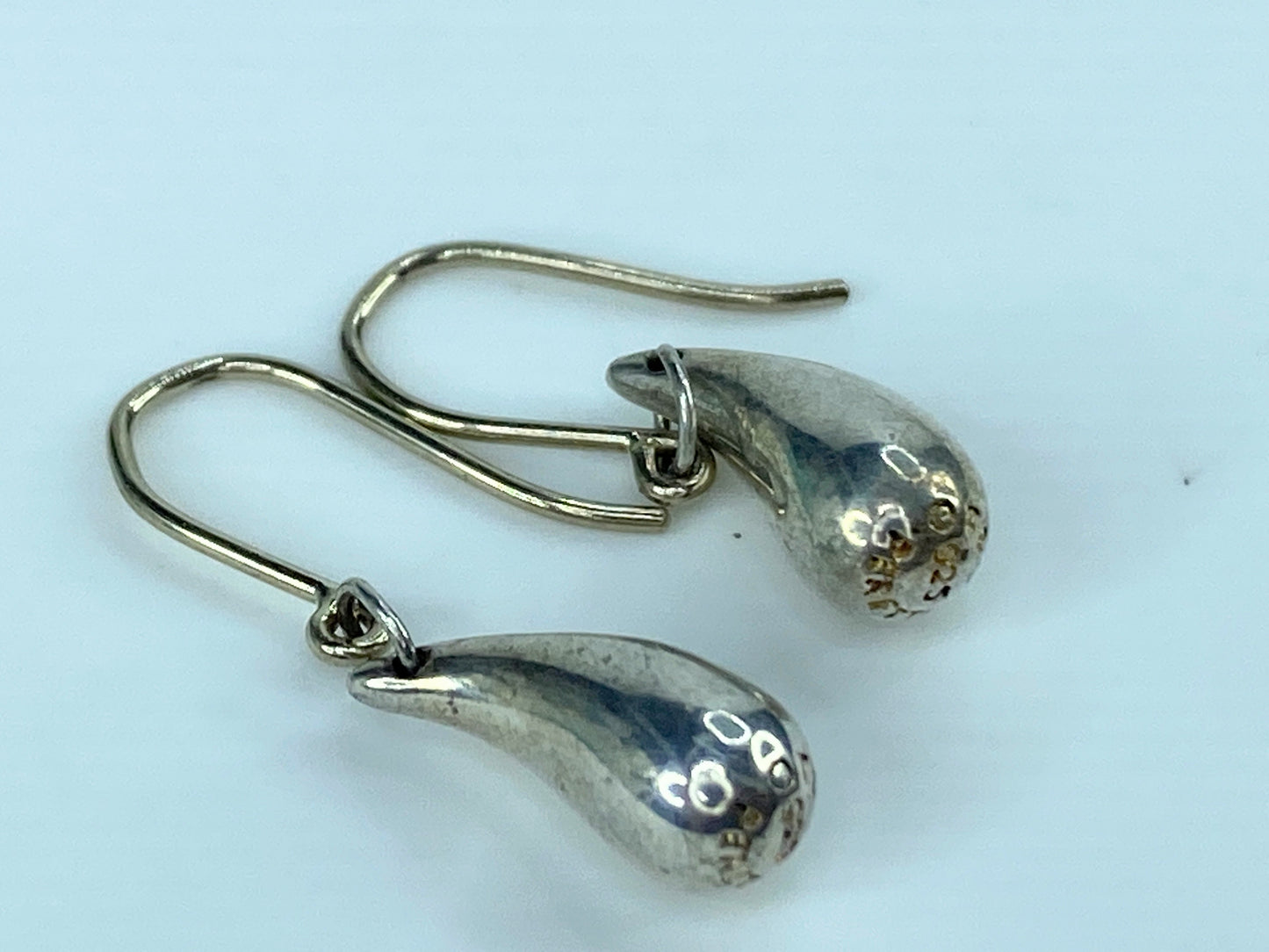 Tiffany & Co Sterling Silver Elsa Peretti Teardrop Earrings 3.9g JR9702