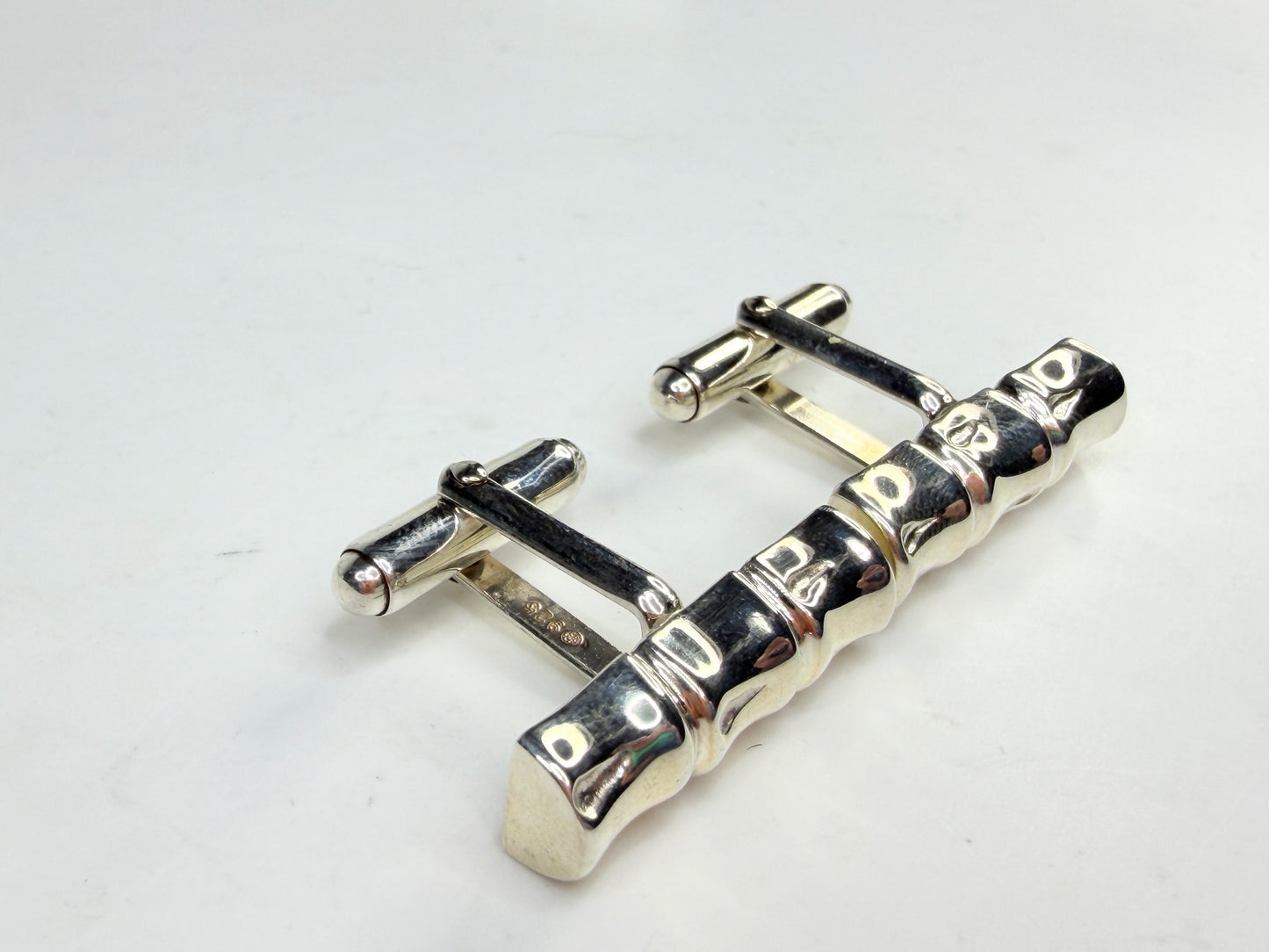 Tiffany & Co Elsa Peretti Bamboo Sterling Silver Cufflinks SS234