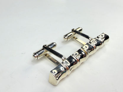 Tiffany & Co Elsa Peretti Bamboo Sterling Silver Cufflinks SS234