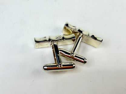 Tiffany & Co Elsa Peretti Bamboo Sterling Silver Cufflinks SS234