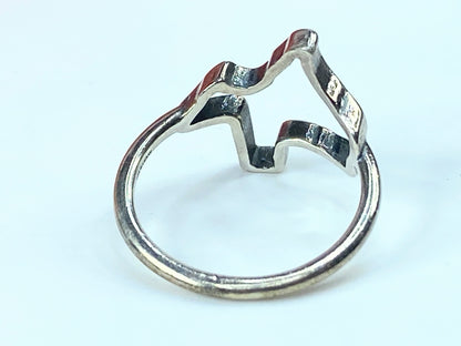 James Avery sterling silver Hammered Texas State line ring s7.75 2.5g JR860