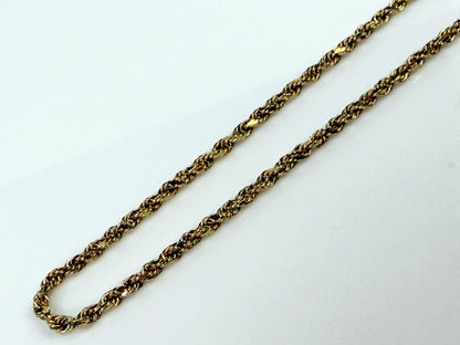 14K Yellow Gold 1.5mm Rope Chain Bracelet 7"-7.25" 1.5g JR2210
