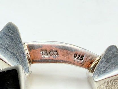 Vintage Tiffany Sterling Silver Architectural Cube Cufflinks Frank Gehry SS236