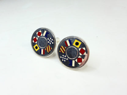 Vintage Tiffany & Co Sterling Nautical Flag Cufflinks SS237
