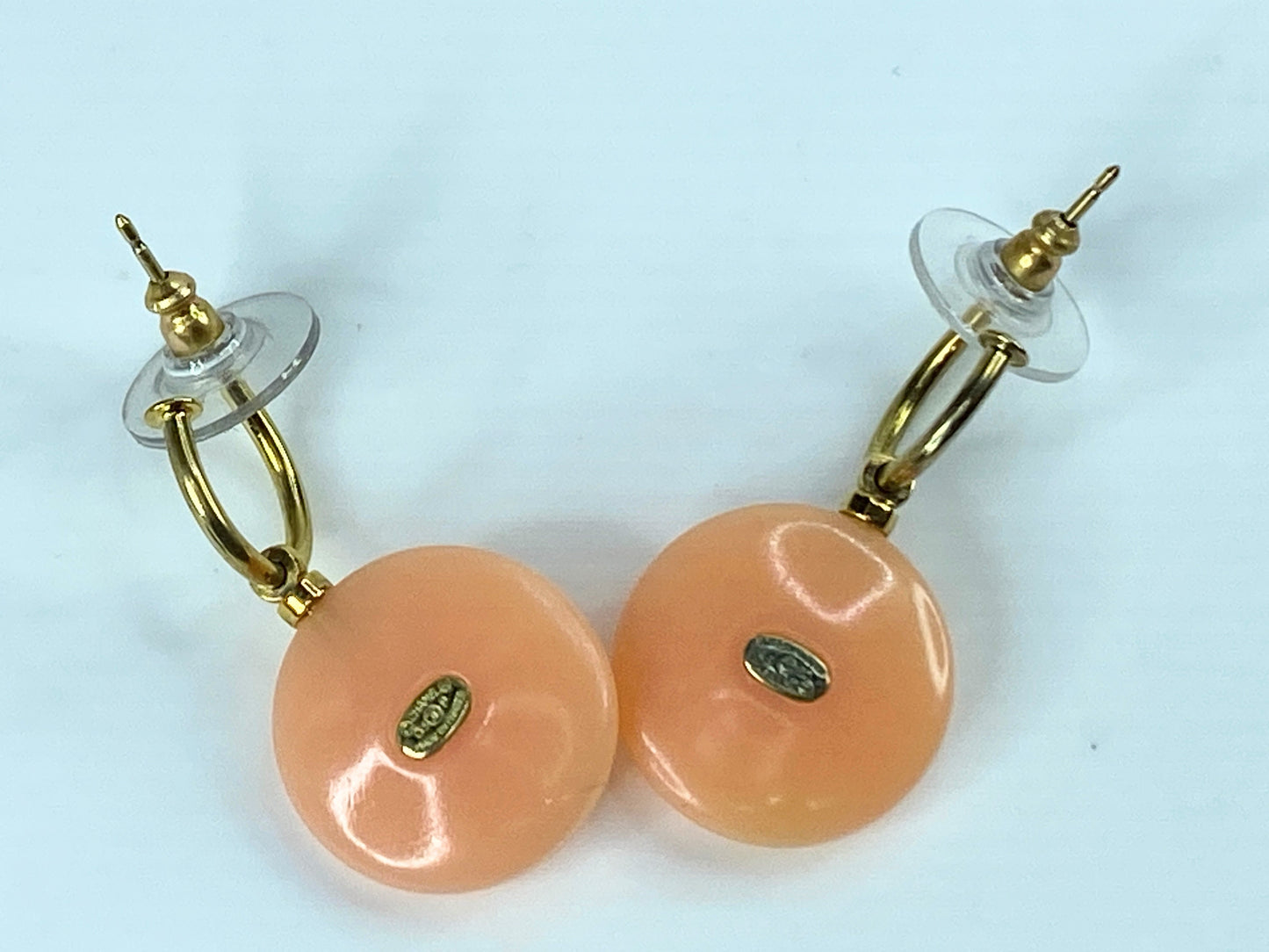 Chanel 03P Pink Pearl CC Pierce Drop Earrings 1014c14 Authentic JR9705