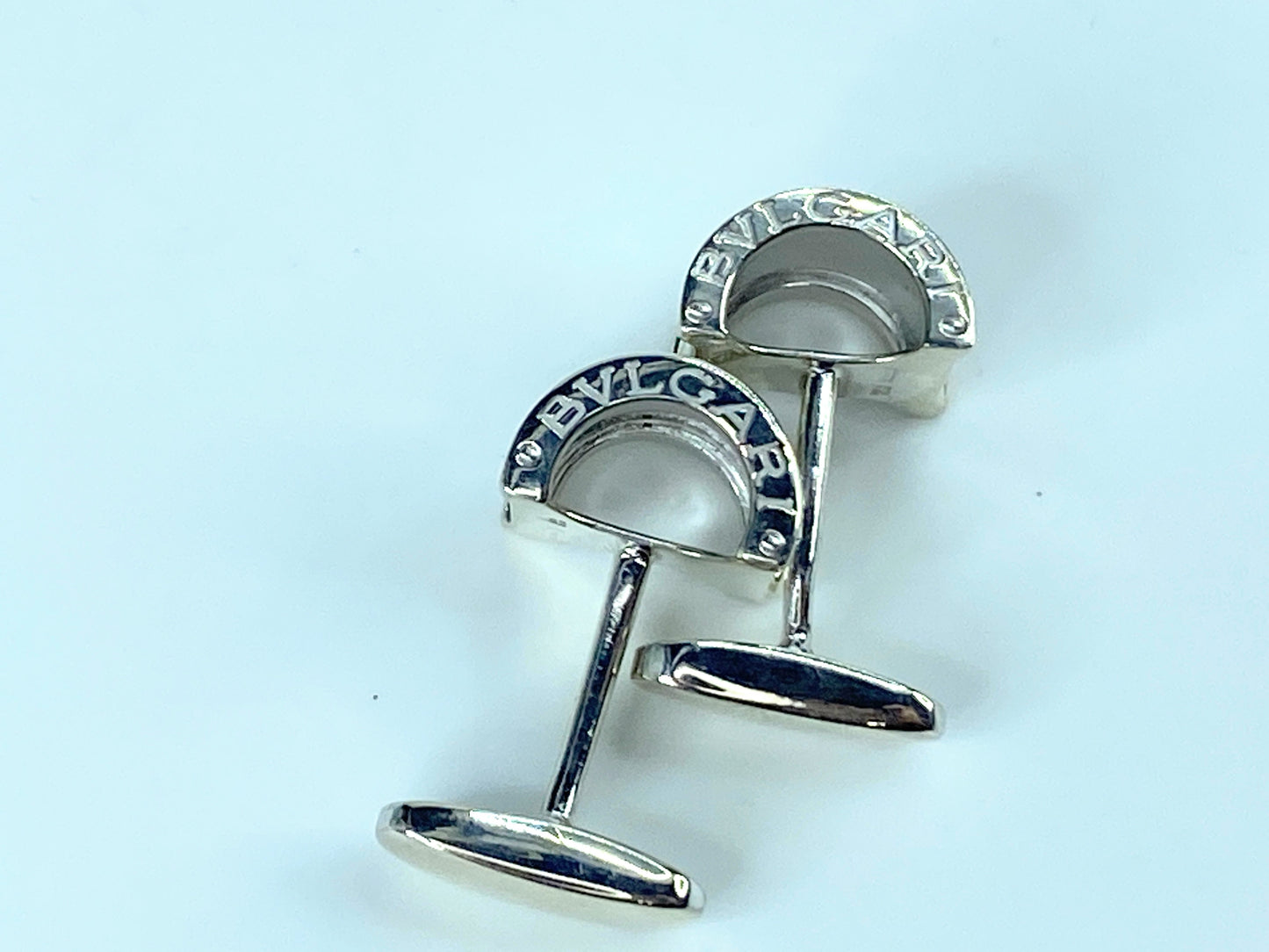 Bvlgari Bvlgari B-Zero1 Logo Cufflinks sterling 925 authentic 9.5g GS80