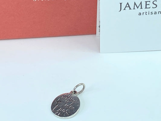 James Avery Sterling "Hija de Dios" daughter of God Charm 1.7g JR863