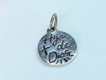 James Avery Sterling "Hija de Dios" daughter of God Charm 1.7g JR863