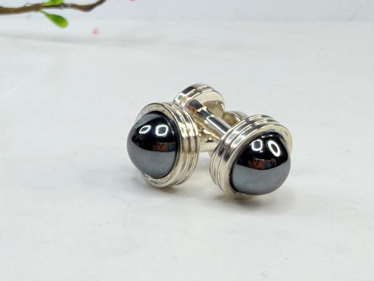 Tiffany & Co. Paloma's Groove Hematite Cufflinks SS238