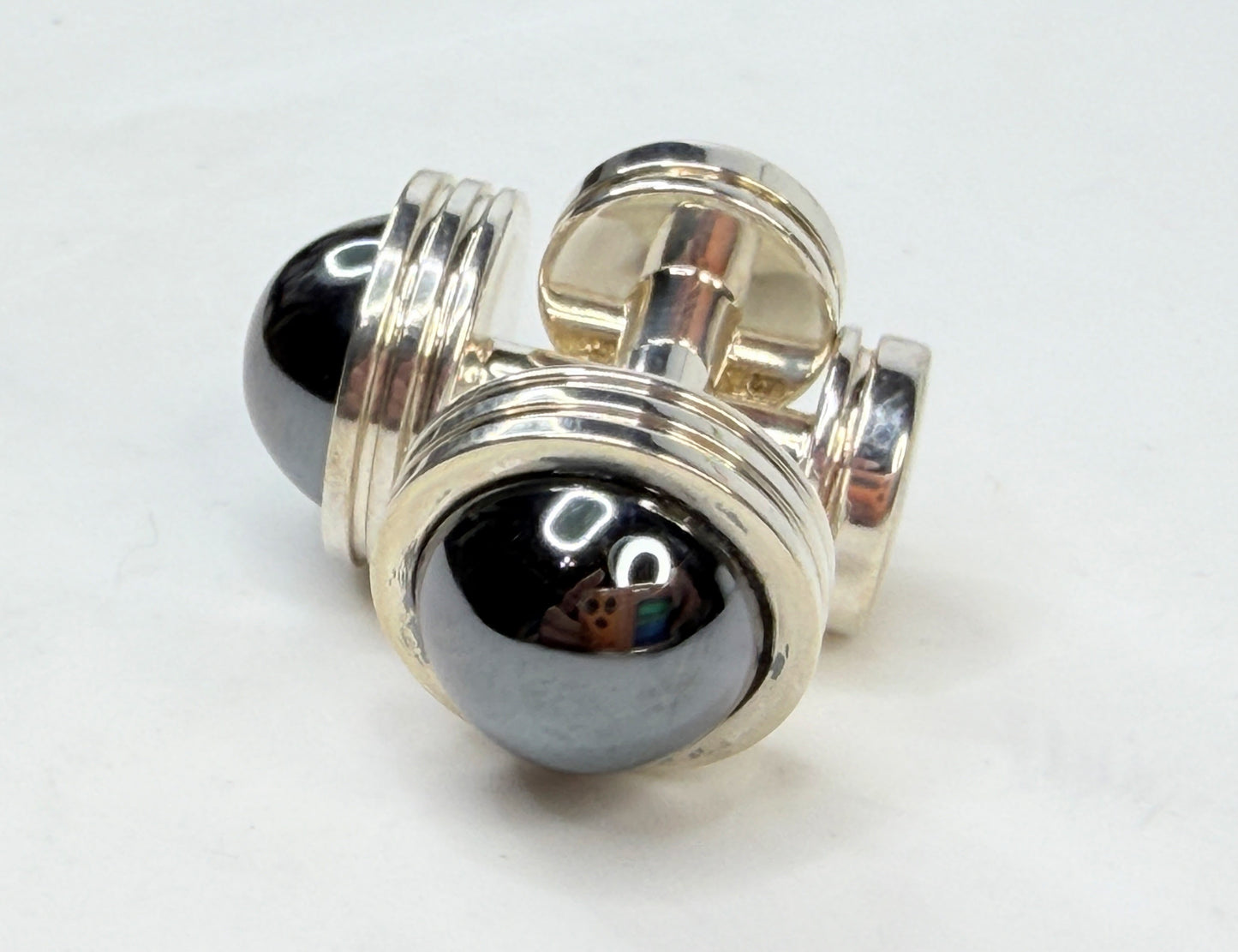 Tiffany & Co. Paloma's Groove Hematite Cufflinks SS238