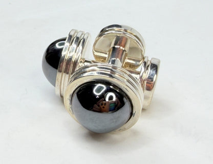 Tiffany & Co. Paloma's Groove Hematite Cufflinks SS238