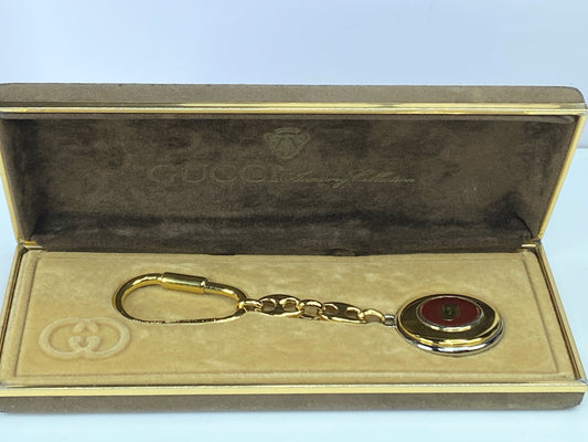 GUCCI Keyring Keychain Bag Charm GG logo gold silver new in box GS575