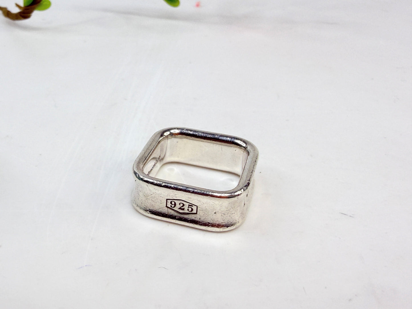 Vintage Tiffany 1837 Square Ring 925 Size 6 JR1408