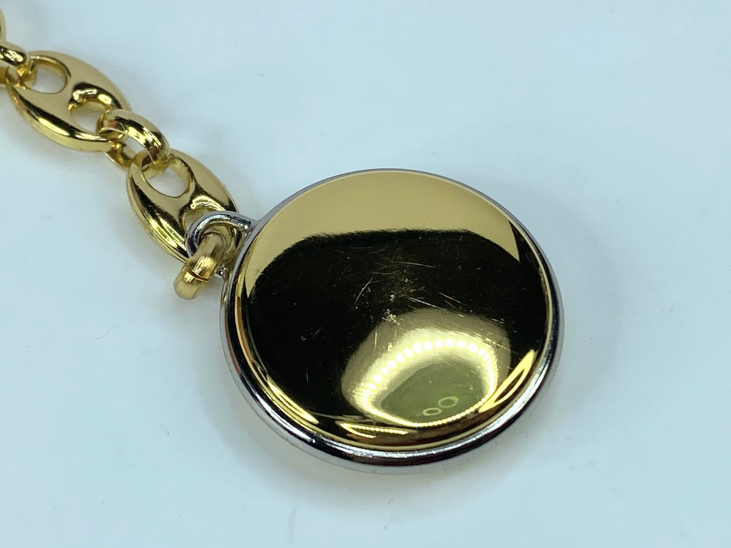 GUCCI Keyring Keychain Bag Charm GG logo gold silver new in box GS575