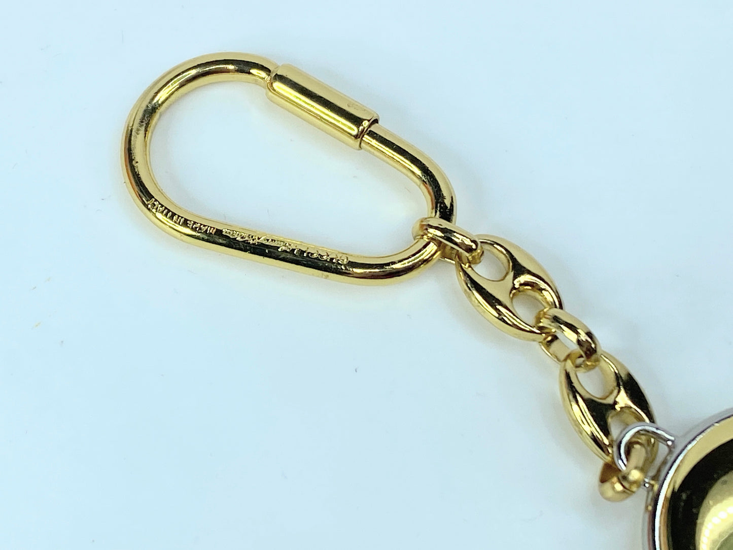 GUCCI Keyring Keychain Bag Charm GG logo gold silver new in box GS575