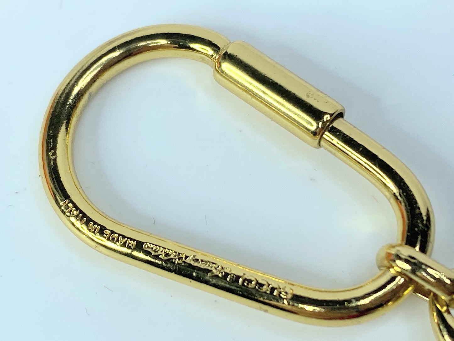 GUCCI Keyring Keychain Bag Charm GG logo gold silver new in box GS575
