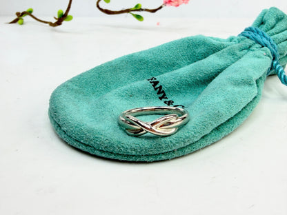 Tiffany Elsa Peretti Sterling Knot Band Ring Sz6.25 JR1409