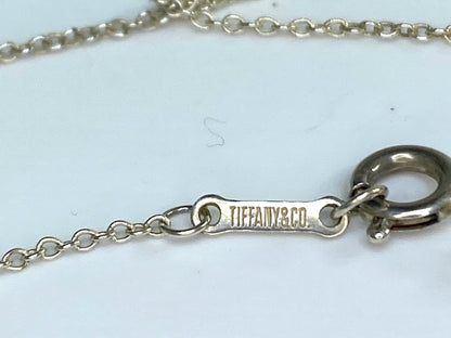 Tiffany & Co Silver Necklace Peretti Interlocking Ovals Love Pendant 16" JR9726