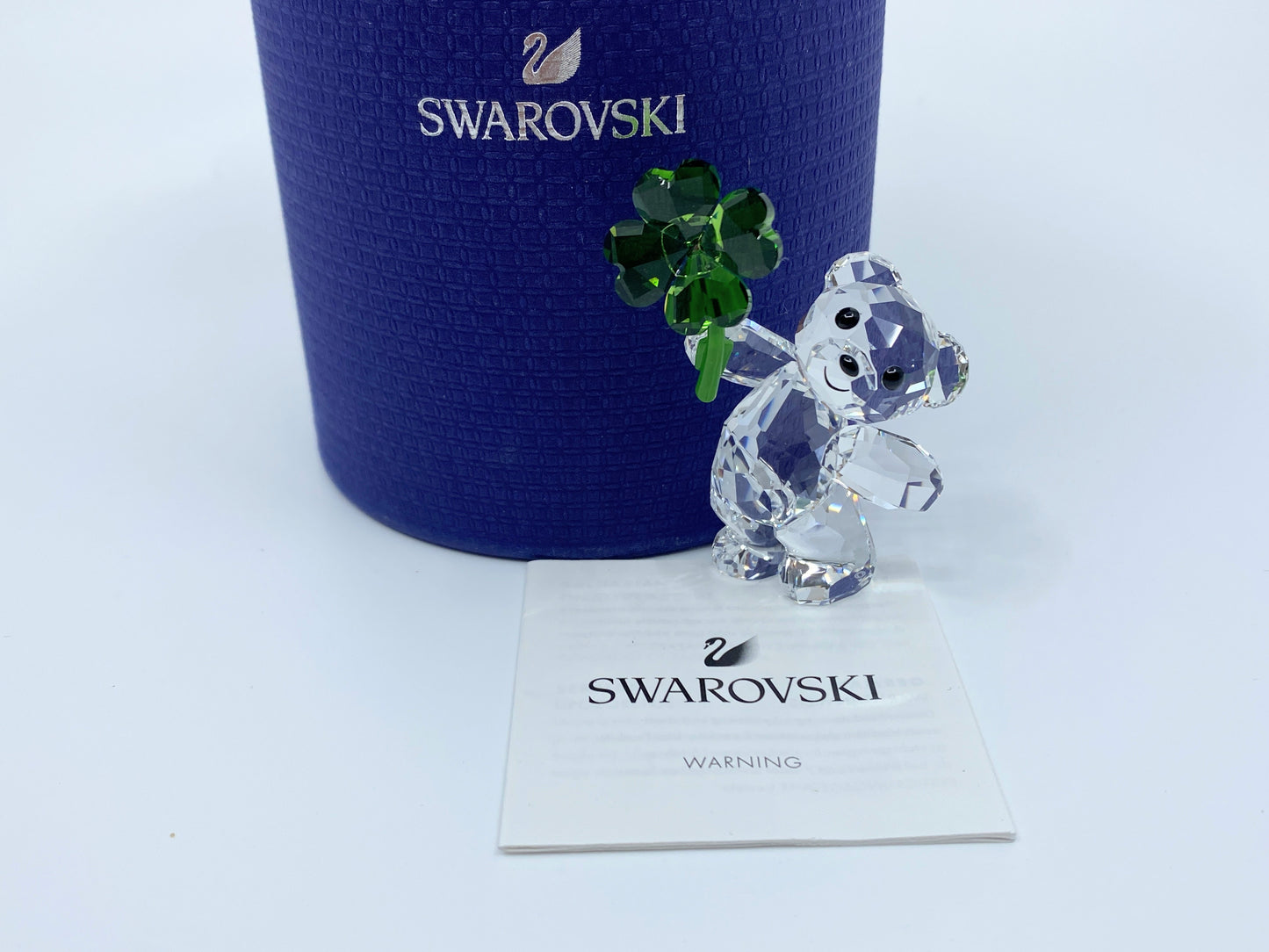 Swarovski Kris Bear Lucky Charm Figurine, One Size, Green NIB S136