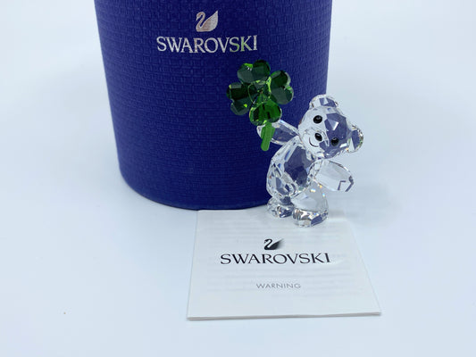 Swarovski Kris Bear Lucky Charm Figurine, One Size, Green NIB S136