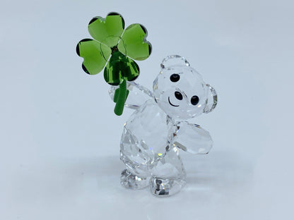 Swarovski Kris Bear Lucky Charm Figurine, One Size, Green NIB S136
