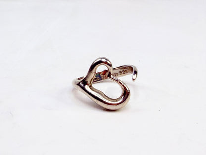 Tiffany Elsa Peretti Open Heart Ring Silver Sz6 JR1411