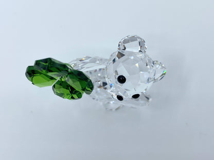 Swarovski Kris Bear Lucky Charm Figurine, One Size, Green NIB S136