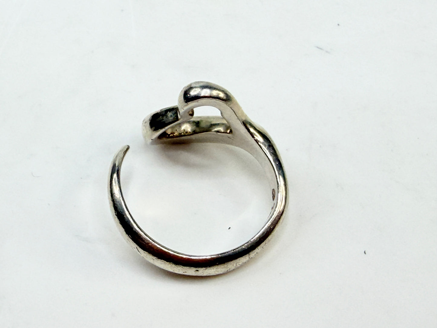 Tiffany Elsa Peretti Open Heart Ring Silver Sz6 JR1411