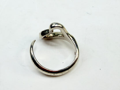 Tiffany Elsa Peretti Open Heart Ring Silver Sz6 JR1411