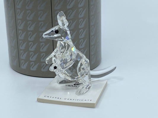 Swarovski Mother Kangaroo with Baby Joey Retired 2006 S137
