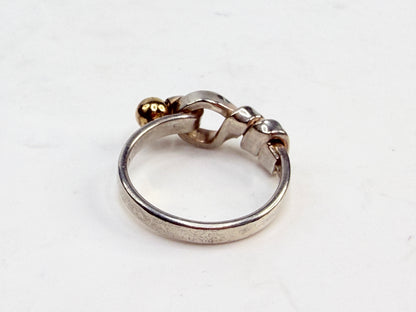 Vintage Tiffany Paloma Picasso Love Knot Ring 925 750 JR1412