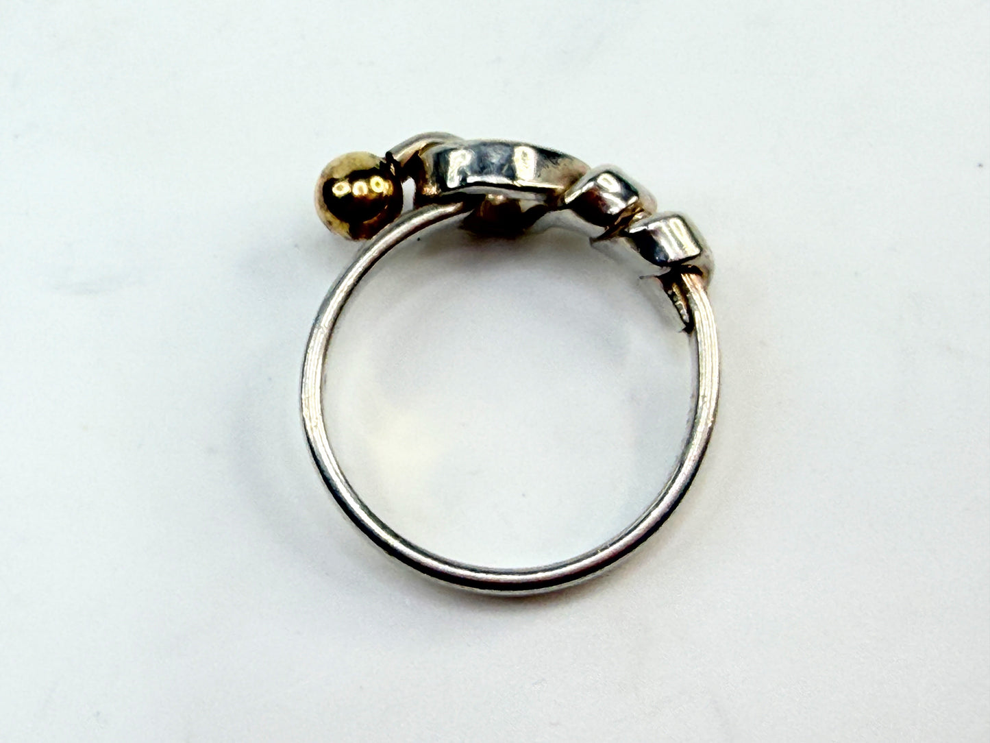 Vintage Tiffany Paloma Picasso Love Knot Ring 925 750 JR1412