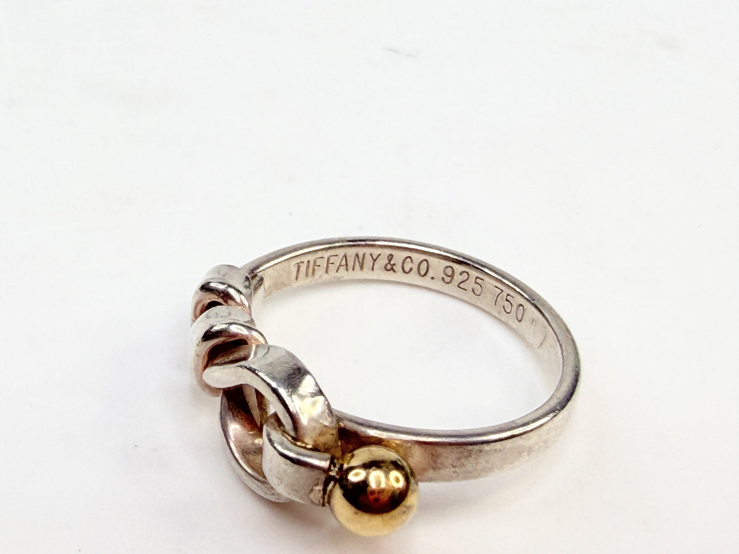 Vintage Tiffany Paloma Picasso Love Knot Ring 925 750 JR1412