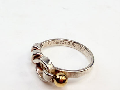 Vintage Tiffany Paloma Picasso Love Knot Ring 925 750 JR1412