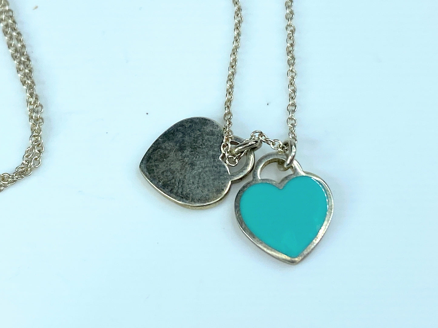 Tiffany & Co. Return To Tiffany Blue Double Heart Pendant in 925 Sterling JR9728