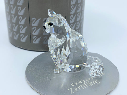 Swarovski Sitting mother Cat figurine crystal with original box and COA S188