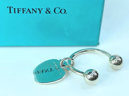 Vintage Tiffany & Co. Sterling Silver Apple Keychain screw on knob w/ Pouch GS82