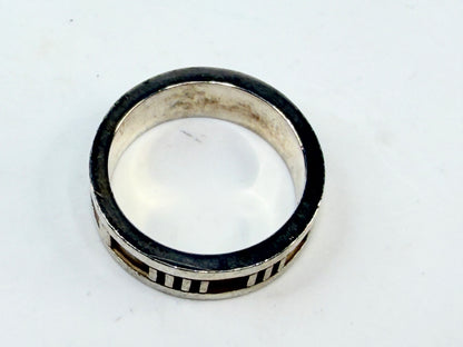 Tiffany 7.0mm Atlas Ring 1995 Sterling Silver Roman Sz7 JR1427