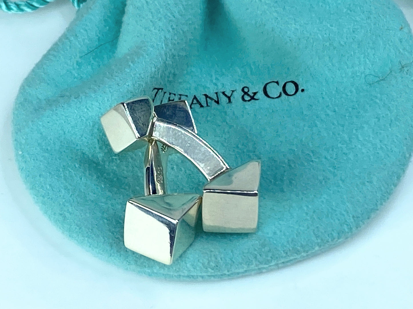 Tiffany & Co. Frank Gehry Torque Cube Cufflinks Sterling Silver 925 21.7g G84