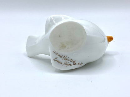 Fenton Summer breeze Strawberry Robin milk glass bird by Laureen Piper