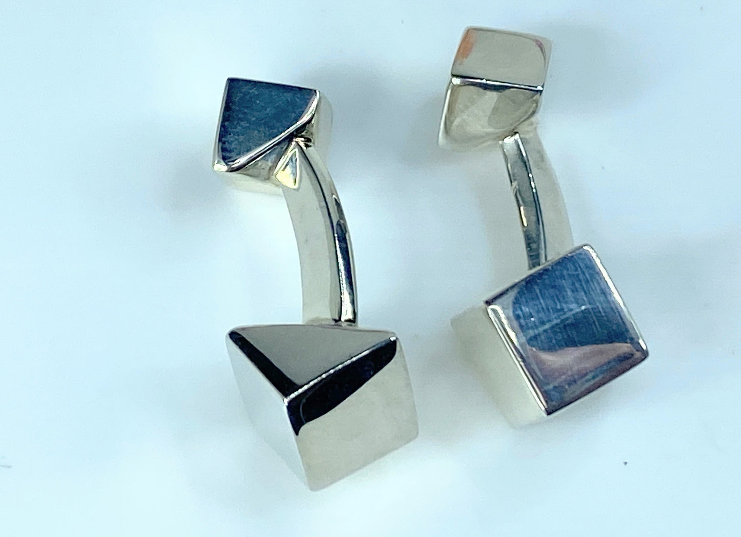 Tiffany & Co. Frank Gehry Torque Cube Cufflinks Sterling Silver 925 21.7g G84