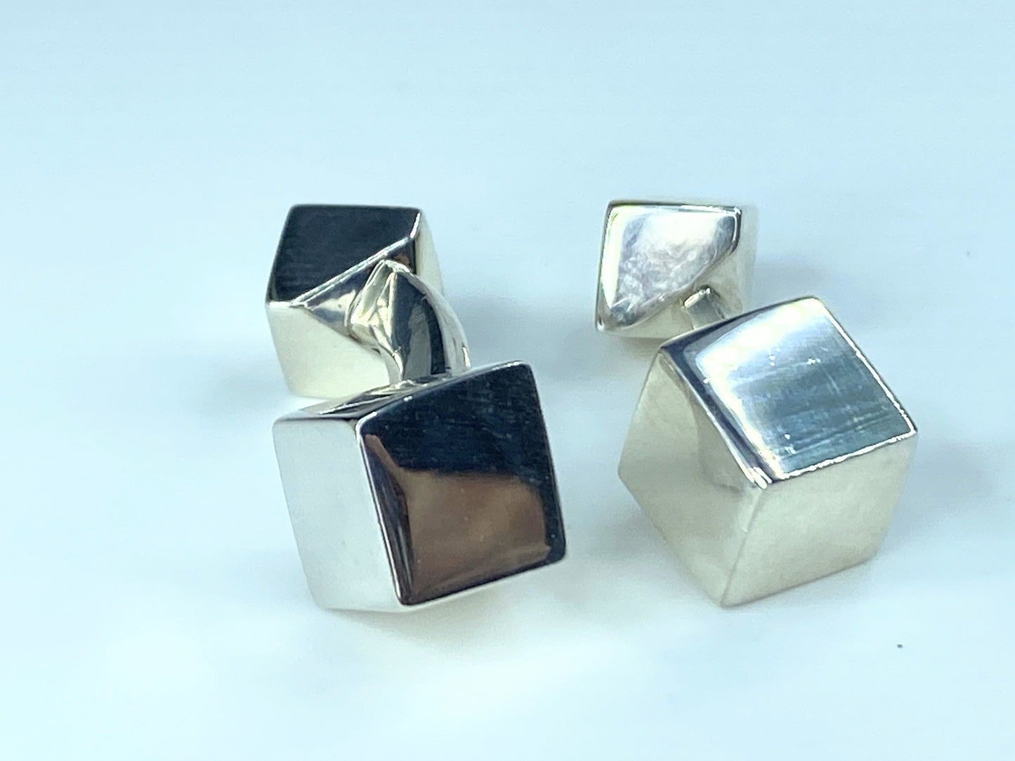 Tiffany & Co. Frank Gehry Torque Cube Cufflinks Sterling Silver 925 21.7g G84