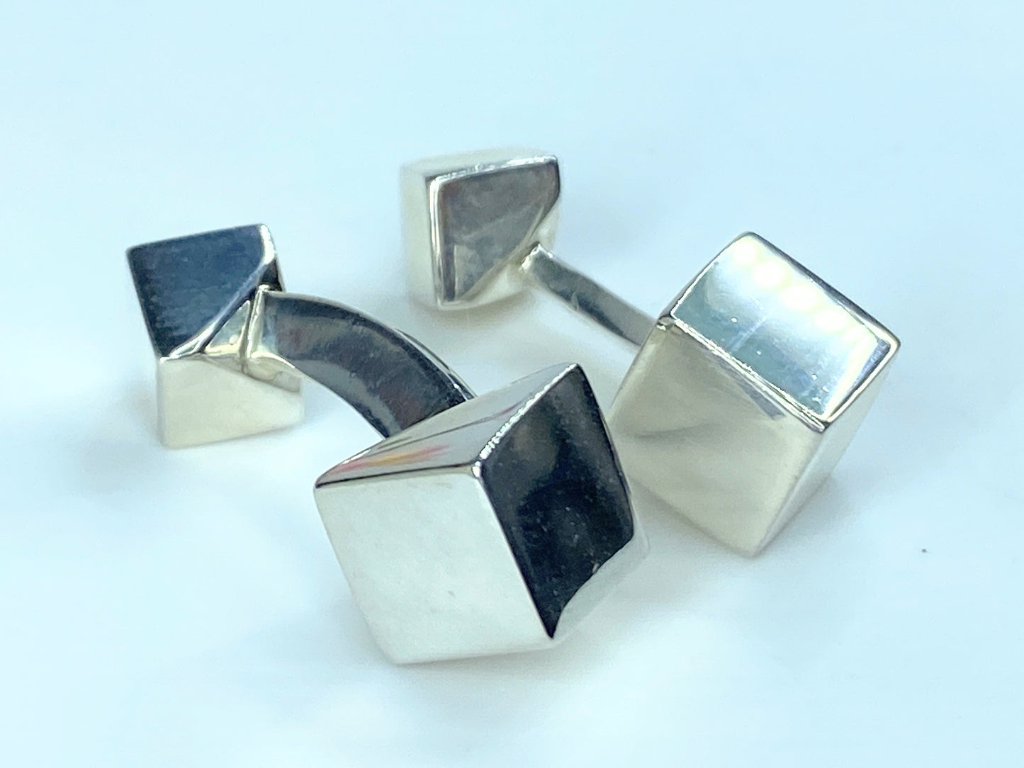 Tiffany & Co. Frank Gehry Torque Cube Cufflinks Sterling Silver 925 21.7g G84