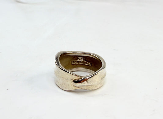 Vintage Tiffany Wavy Leaf Ring Sterling Silver Sz6 JR1419