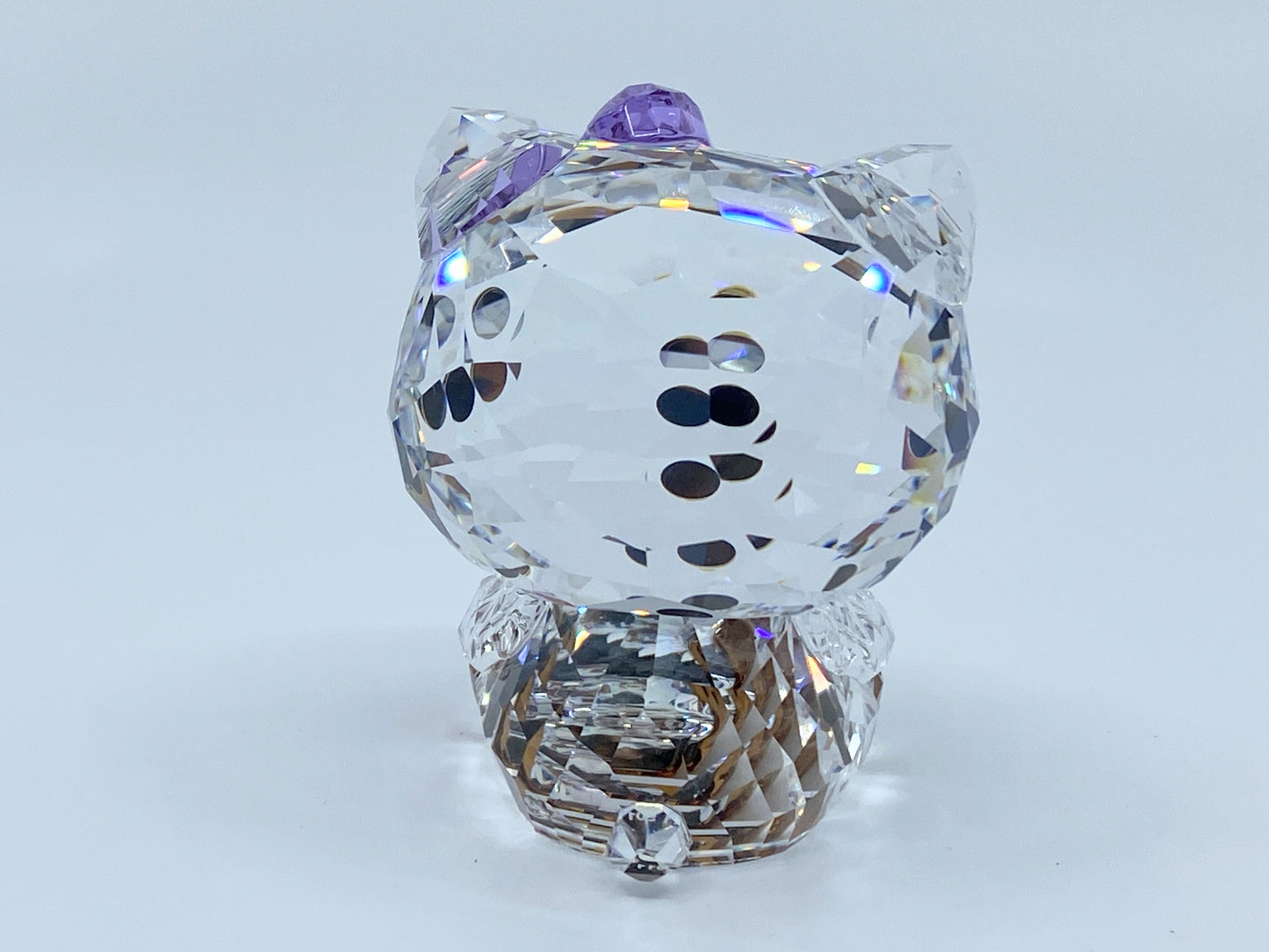 Swarovski Purple Bow Brown Bear Hello Kitty Figurine mint in box S141