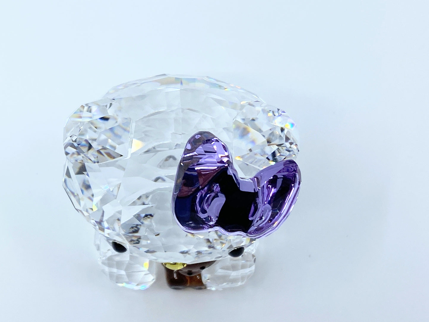 Swarovski Purple Bow Brown Bear Hello Kitty Figurine mint in box S141