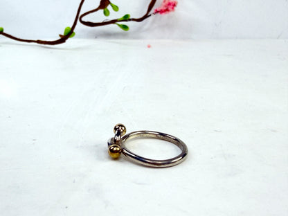 Tiffany & Co Elsa Peretti Hook Eye Ring 925 18K Sz7 JR1421